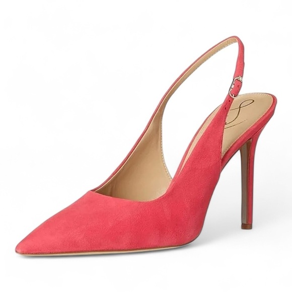 Sam Edelman Hazel Sling Dahlia Pink Pointed Toe Stiletto Heel - Picture 9 of 9